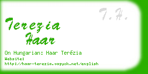 terezia haar business card