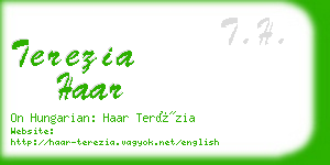 terezia haar business card